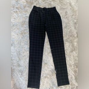 Small/Medium Indero Black Plaid Pant Ankle Length